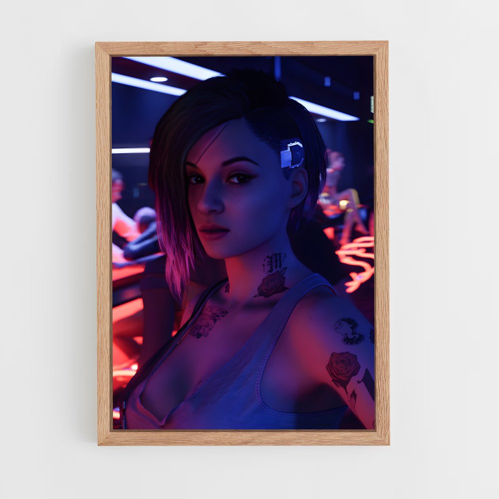 Poster Tattooed Spirit – affiche Cyberpunk (vue 4)